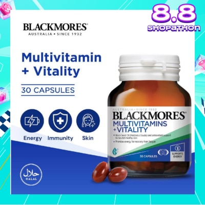 BLACKMORES Multivitamins + Vitality Capsules 30s