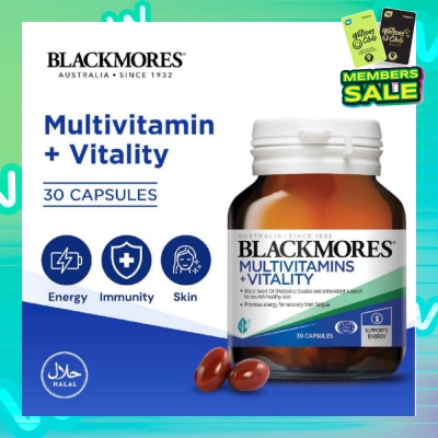 BLACKMORES Multivitamins + Vitality Capsules 30s