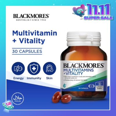 BLACKMORES Multivitamins + Vitality Capsules 30s