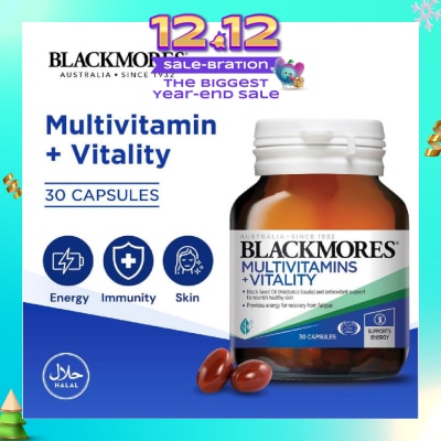 BLACKMORES Multivitamins + Vitality Capsules 30s
