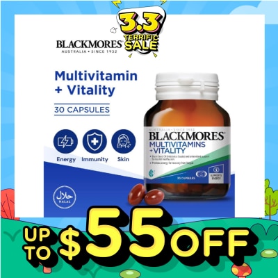 BLACKMORES Multivitamins + Vitality Capsules 30s