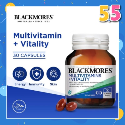 BLACKMORES Blackmores Multivitamins + Vitality Capsules 30s