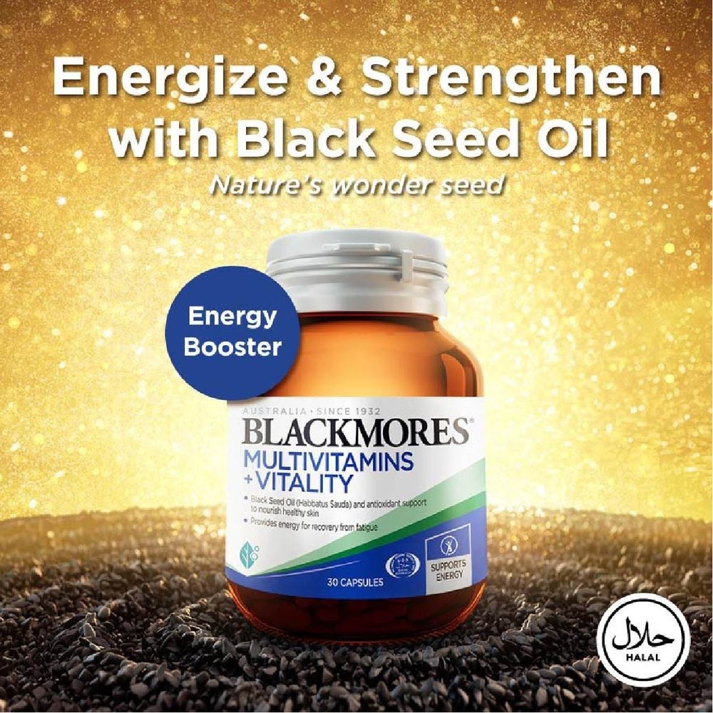 Blackmores Multivitamins + Vitality Capsules 30s<BR>