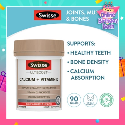 SWISSE Ultiboost Calcium + Vitamin D 90 Tablets