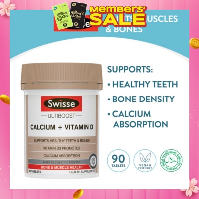 SWISSE Ultiboost Calcium + Vitamin D 90 Tablets