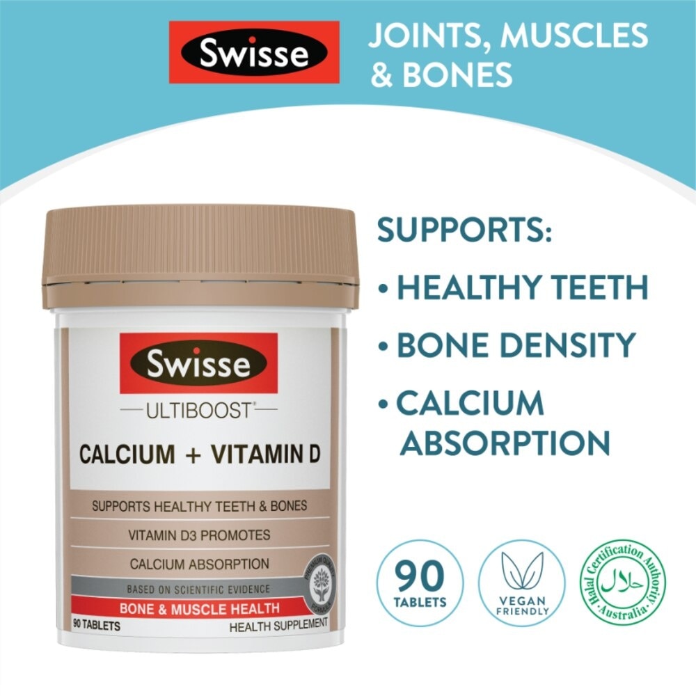 Swisse Ultiboost Calcium + Vitamin D | Swisse Wellness