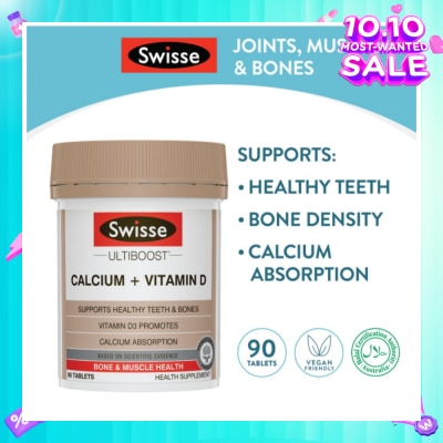 SWISSE Ultiboost Calcium + Vitamin D 90 Tablets