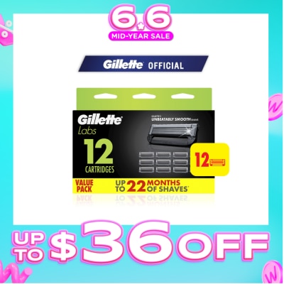 GILLETTE - Labs Razor Blade Cartridge Refills 12s