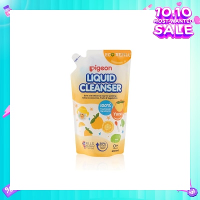 PIGEON Liquid Cleanser Yuzu Refill (Kills 99.99% Bacteria + Suitable Use for 0+ Month onwards) 650ml