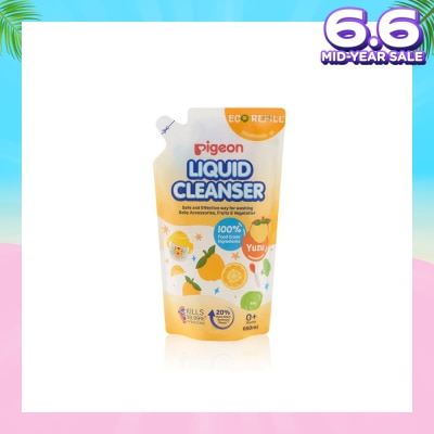 PIGEON Liquid Cleanser Yuzu Refill (Kills 99.99% Bacteria + Suitable Use for 0+ Month onwards) 650ml