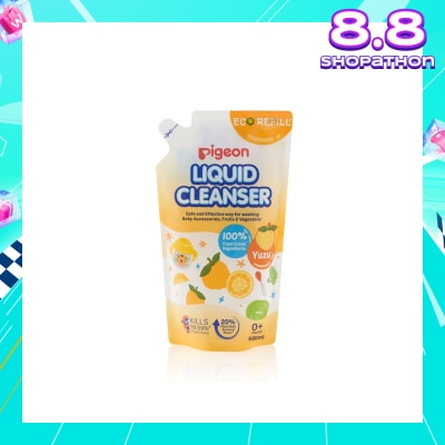 PIGEON Liquid Cleanser Yuzu Refill (Kills 99.99% Bacteria + Suitable Use for 0+ Month onwards) 650ml