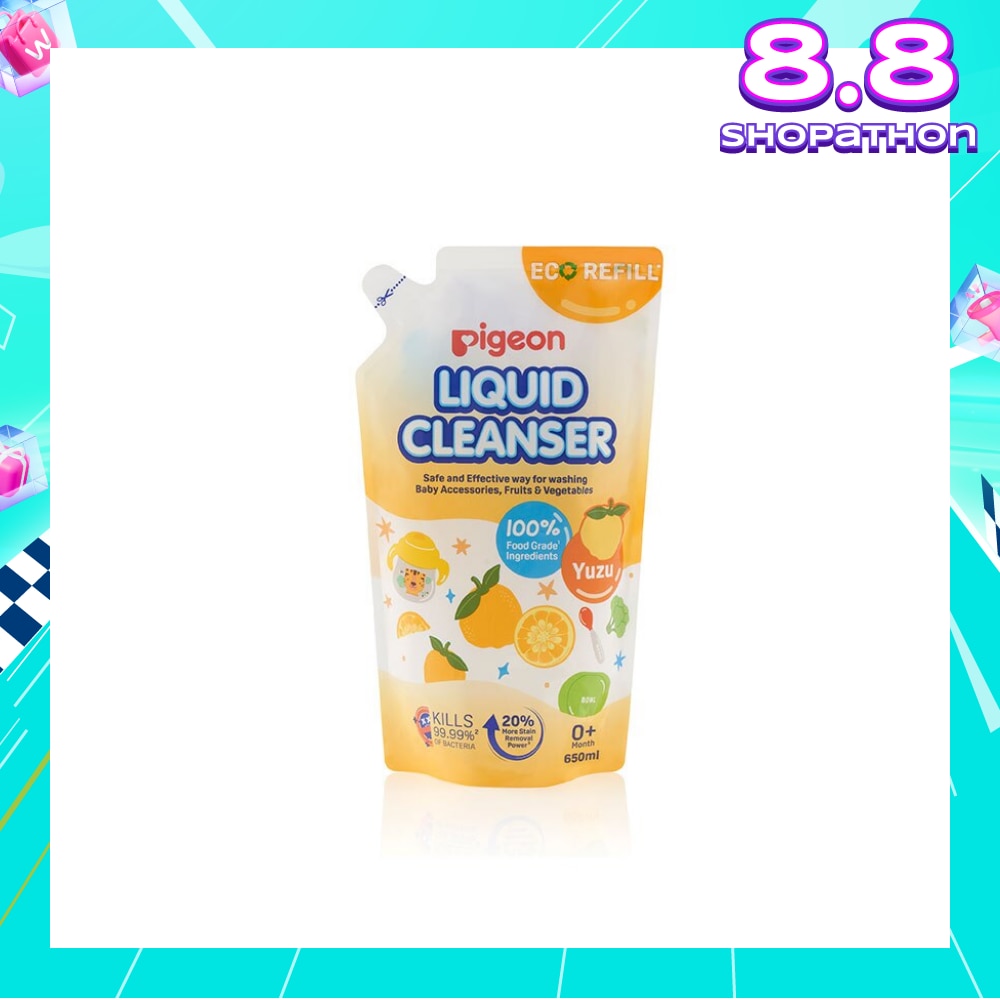 Liquid Cleanser Yuzu Refill (Kills 99.99% Bacteria + Suitable Use for 0+ Month onwards) 650ml