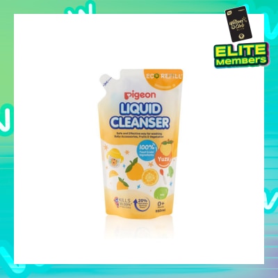 PIGEON Liquid Cleanser Yuzu Refill (Kills 99.99% Bacteria + Suitable Use for 0+ Month onwards) 650ml