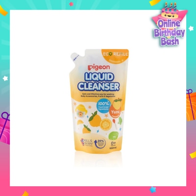 PIGEON Liquid Cleanser Yuzu Refill (Kills 99.99% Bacteria + Suitable Use for 0+ Month onwards) 650ml