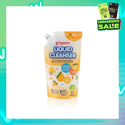 PIGEON Liquid Cleanser Yuzu Refill (Kills 99.99% Bacteria + Suitable Use for 0+ Month onwards) 650ml