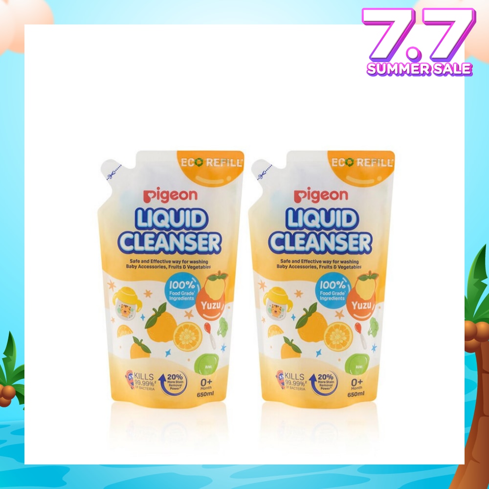 Liquid Cleanser Yuzu Refill (Kills 99.99% Bacteria + Suitable Use for 0+ Month onwards) 650ml x 2s