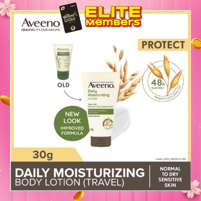 AVEENO Daily Moisturizing Body Lotion Travel Size (Helps Prevent And Protect Dry Skin For A Full 24 Hours Suitable For Dry To Normal Skin) 30g