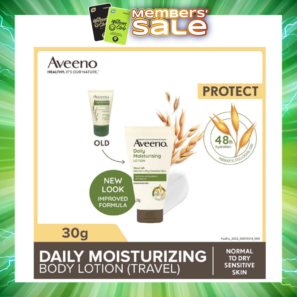 Daily Moisturizing Body Lotion Travel Size (Helps Prevent And Protect Dry Skin For A Full 24 Hours Suitable For Dry To Normal Skin) 30g