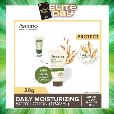 AVEENO - Daily Moisturizing Body Lotion Travel Size (Helps Prevent And Protect Dry Skin For A Full 24 Hours Suitable For Dry To Normal Skin) 30g