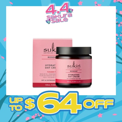 SUKIN - Hydrating Day Cream Rosehip 120g&nbsp;(Expiry: Sep`2026)