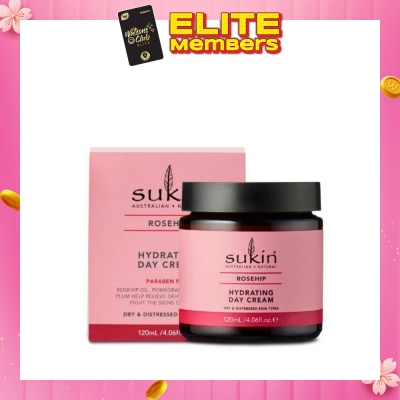 SUKIN Hydrating Day Cream Rosehip 120g&nbsp;(Expiry: Sep`2026)