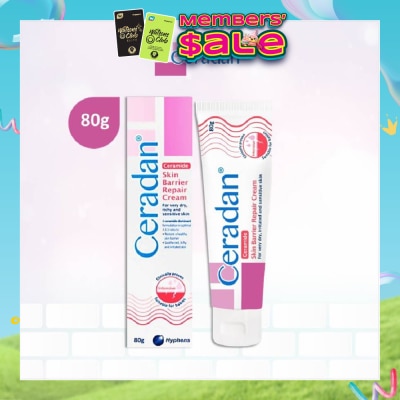 CERADAN - Skin Barrier Repair Cream (3:1:1 Ceramide-dominant Moisturizer + For Eczema-prone, Dry & Sensitive Skin) 80g
