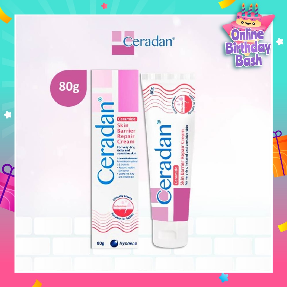 Skin Barrier Repair Cream (3:1:1 Ceramide-dominant Moisturizer + For Eczema-prone, Dry & Sensitive Skin) 80g