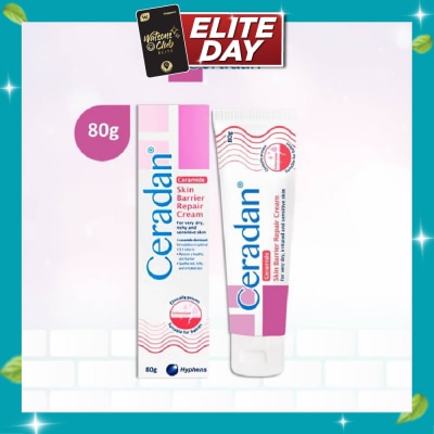 CERADAN Skin Barrier Repair Cream (3:1:1 Ceramide dominant Moisturizer + For Eczema prone, Dry & Sensitive Skin) 80g image