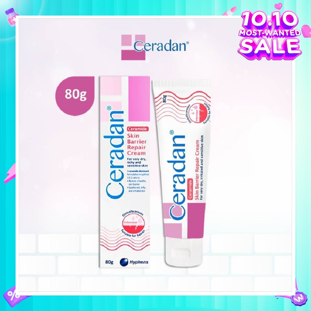 Skin Barrier Repair Cream (3:1:1 Ceramide-dominant Moisturizer + For Eczema-prone, Dry & Sensitive Skin) 80g