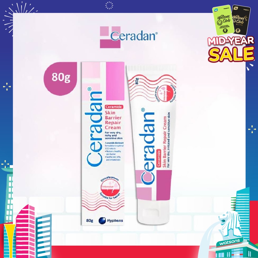 Skin Barrier Repair Cream (3:1:1 Ceramide-dominant Moisturizer + For Eczema-prone, Dry & Sensitive Skin) 80g