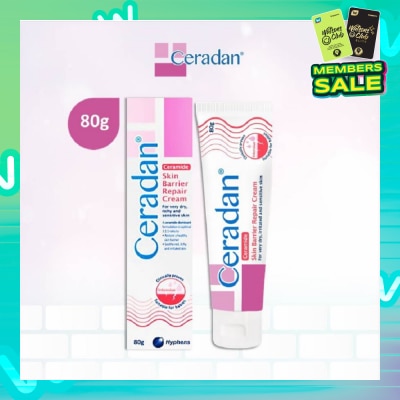 CERADAN Skin Barrier Repair Cream (3:1:1 Ceramide-dominant Moisturizer + For Eczema-prone, Dry & Sensitive Skin) 80g