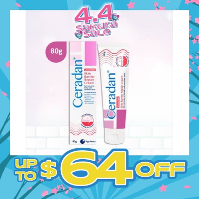 CERADAN - Skin Barrier Repair Cream (3:1:1 Ceramide-dominant Moisturizer + For Eczema-prone, Dry & Sensitive Skin) 80g