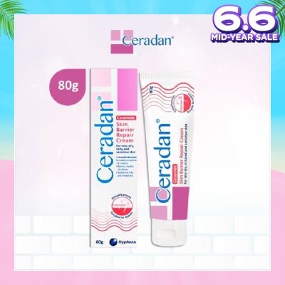 CERADAN Skin Barrier Repair Cream (3:1:1 Ceramide-dominant Moisturizer + For Eczema-prone, Dry & Sensitive Skin) 80g