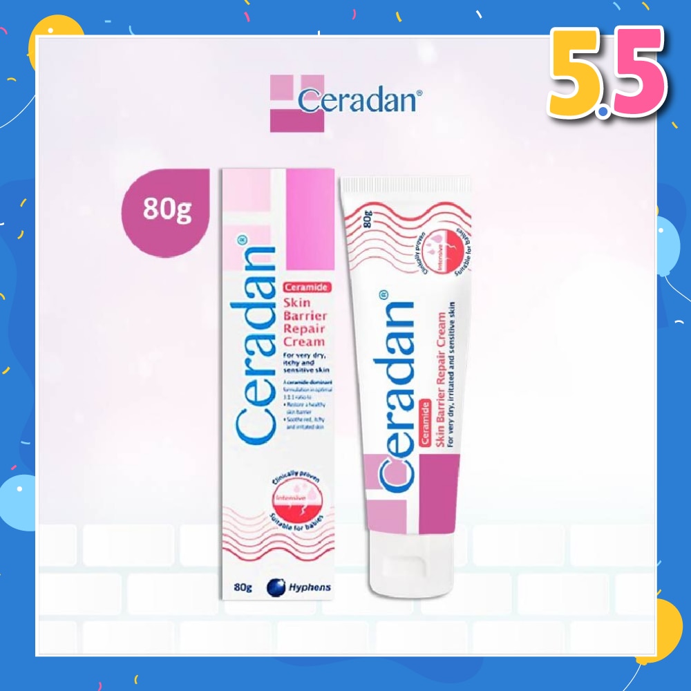 Skin Barrier Repair Cream (3:1:1 Ceramide-dominant Moisturizer + For Eczema-prone, Dry & Sensitive Skin) 80g