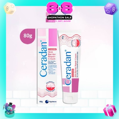 CERADAN - Skin Barrier Repair Cream (3:1:1 Ceramide-dominant Moisturizer + For Eczema-prone, Dry & Sensitive Skin) 80g
