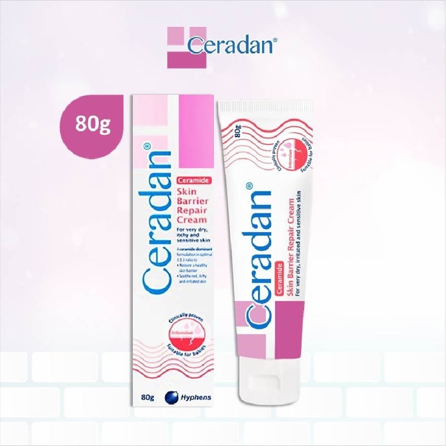 Skin Barrier Repair Cream (3:1:1 Ceramide-dominant Moisturizer + For Eczema-prone, Dry & Sensitive Skin) 80g