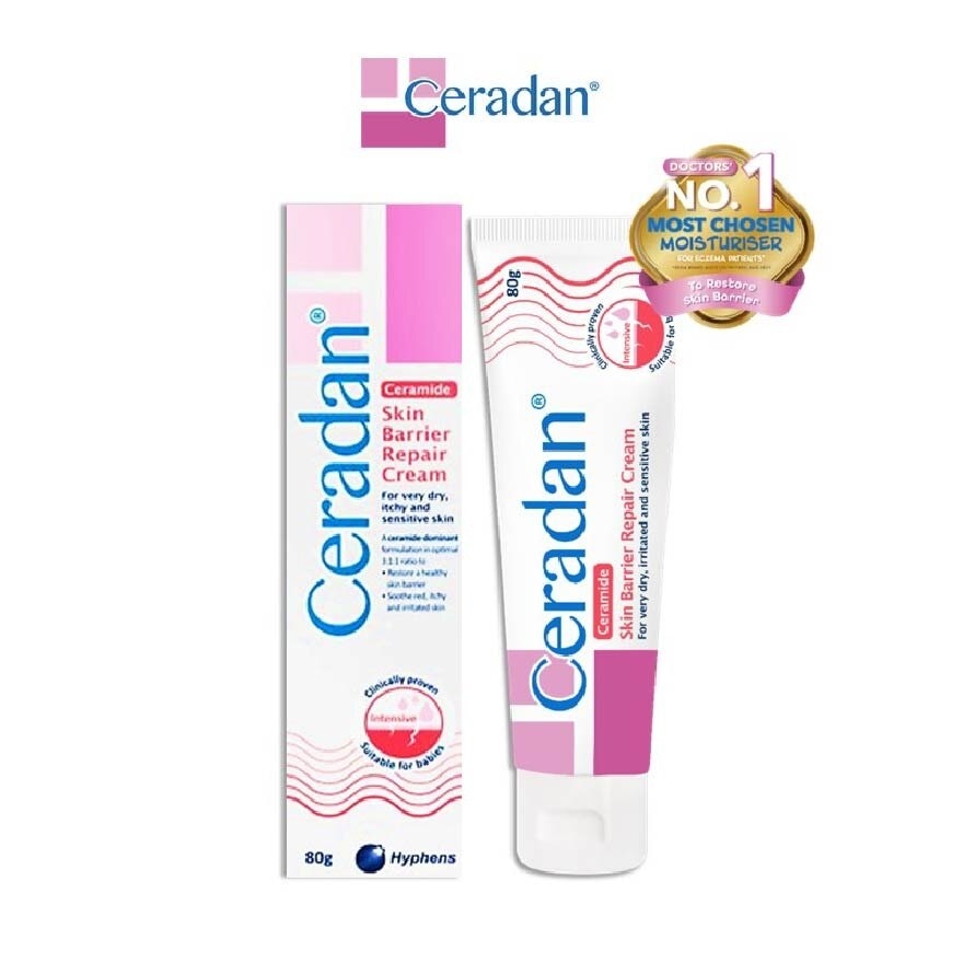 Skin Barrier Repair Cream (3:1:1 Ceramide-dominant Moisturizer + For Eczema-prone, Dry & Sensitive Skin) 80g