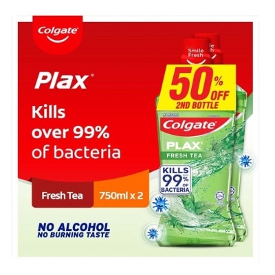 COLGATE Colgate Plax Fresh Tea Mouthwash Valuepack 750ml x 2s