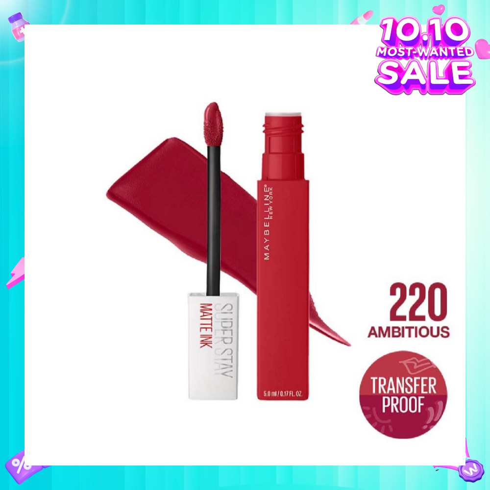MAYBELLINE Superstay Matte Ink Long Lasting Liquid Lipstick 220 Ambitious 5ml