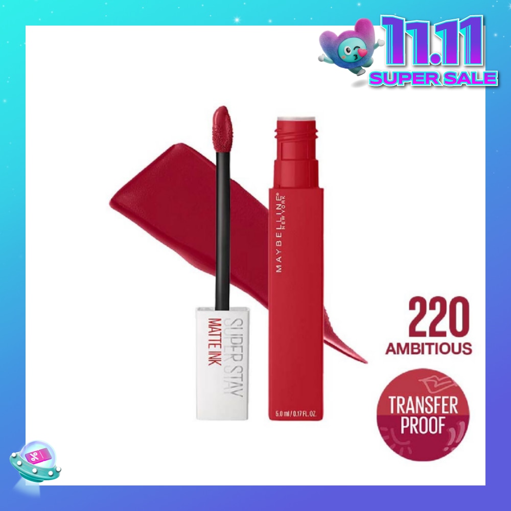 MAYBELLINE Superstay Matte Ink Long Lasting Liquid Lipstick 220 Ambitious 5ml