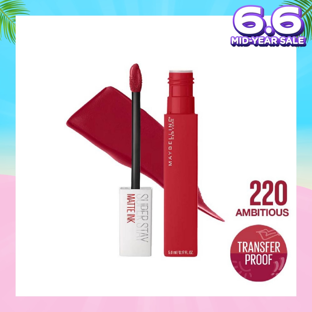 MAYBELLINE Superstay Matte Ink Long Lasting Liquid Lipstick 220 Ambitious 5ml