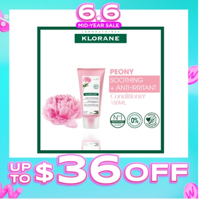 KLORANE - Soothing + Anti-Irritant Peony Conditioner (For Sensitive Scalp Looking For Relief & Comfort) 150ml