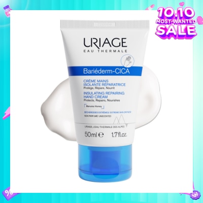URIAGE Bariederm CICA Insulating Repairing Hand Cream (Protects + Repair + Nourishes Skin + Suitable for Atopy-Prone Dry Skin) 50ml