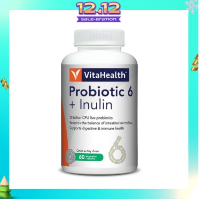VITAHEALTH Pro-6+Inu Vegetable Capsule 60s (Expiry: May`2026)