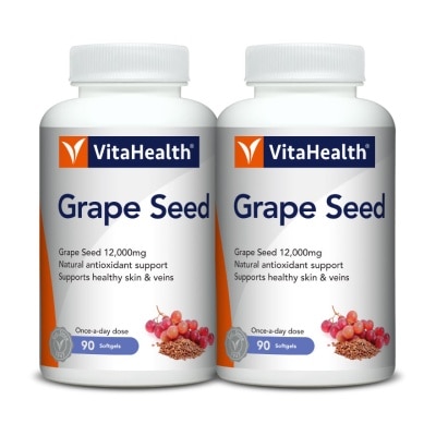 VITAHEALTH - Grape Seed 12000mg Softgel Twin Packset 90s x 2