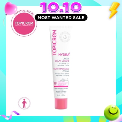 TOPICREM Hydra+ Light Radiance Cream (Up To 24 Hours of Hydration) 40ml (Expiry: Jul`2027) image