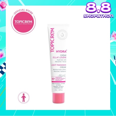 TOPICREM Hydra+ Light Radiance Cream (Up To 24 Hours of Hydration) 40ml