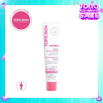 TOPICREM Hydra+ Light Radiance Cream (Up To 24 Hours of Hydration) 40ml