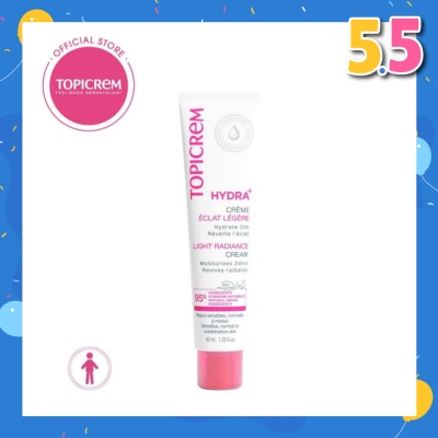 TOPICREM Hydra+ Light Radiance Cream (Up To 24 Hours of Hydration) 40ml