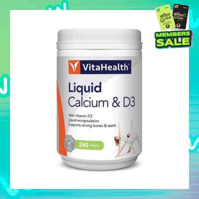 VITAHEALTH Knee Liquid Calcium & D3 240s